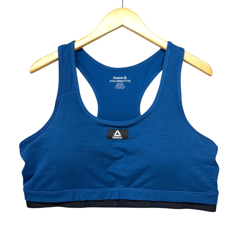 Reebok Womens Medium Support Racerback Sports Bra Blue XXXL REW233BR06 NWT